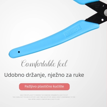 Profesionalne škare kliješta za uklanjanje ukrasa s metalnim lancem, dijagonalne kliješta – profesionalni alat za uklanjanje ukrasa noktiju (Import: Ne; Marke: Druga; Set alata za njegu noktiju; Domaća marka)