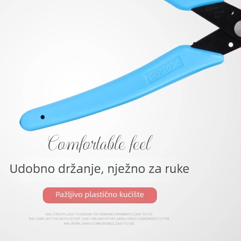 Profesionalne škare kliješta za uklanjanje ukrasa s metalnim lancem, dijagonalne kliješta – profesionalni alat za uklanjanje ukrasa noktiju (Import: Ne; Marke: Druga; Set alata za njegu noktiju; Domaća marka)