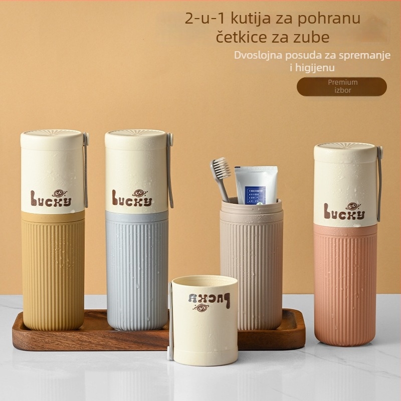 Putnički set čaša za četkicu i ispiranje usta, plastika, konvencionalna specifikacija, pakiranje 160, bez logotipa