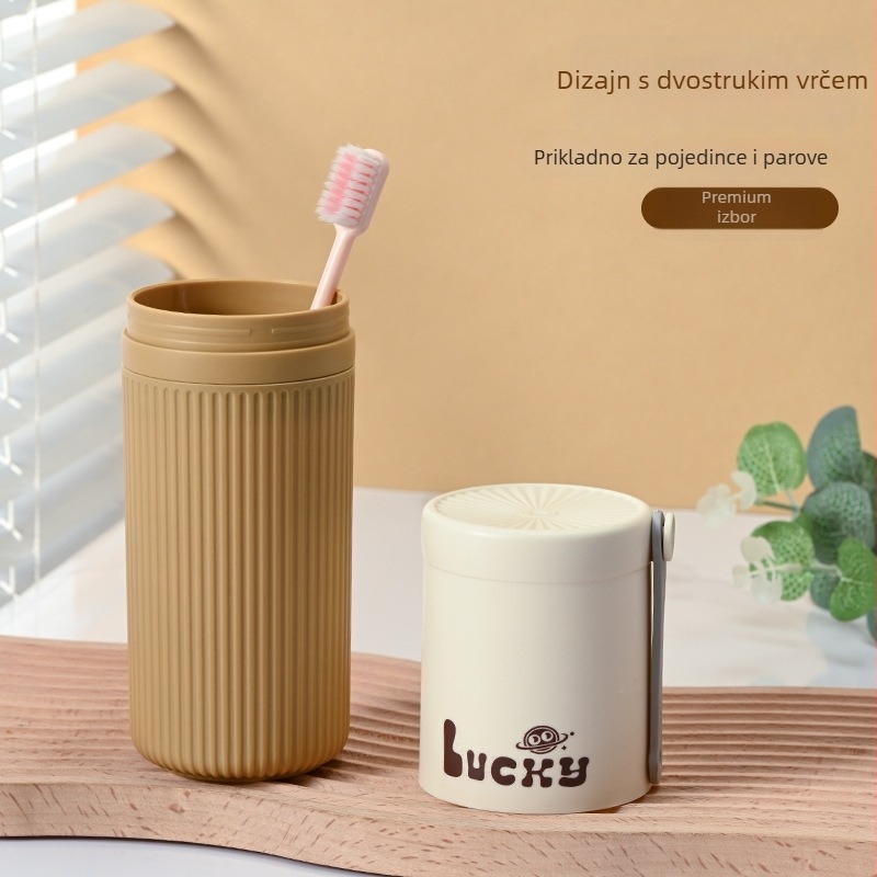 Putnički set čaša za četkicu i ispiranje usta, plastika, konvencionalna specifikacija, pakiranje 160, bez logotipa
