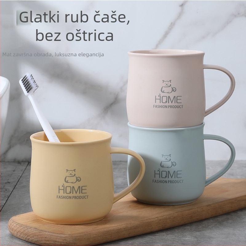 Čaša za usta i čašu za četkicu za zube za kućnu upotrebu – plastika, marka Other, tiskani logotip OK, uvoz: Ne