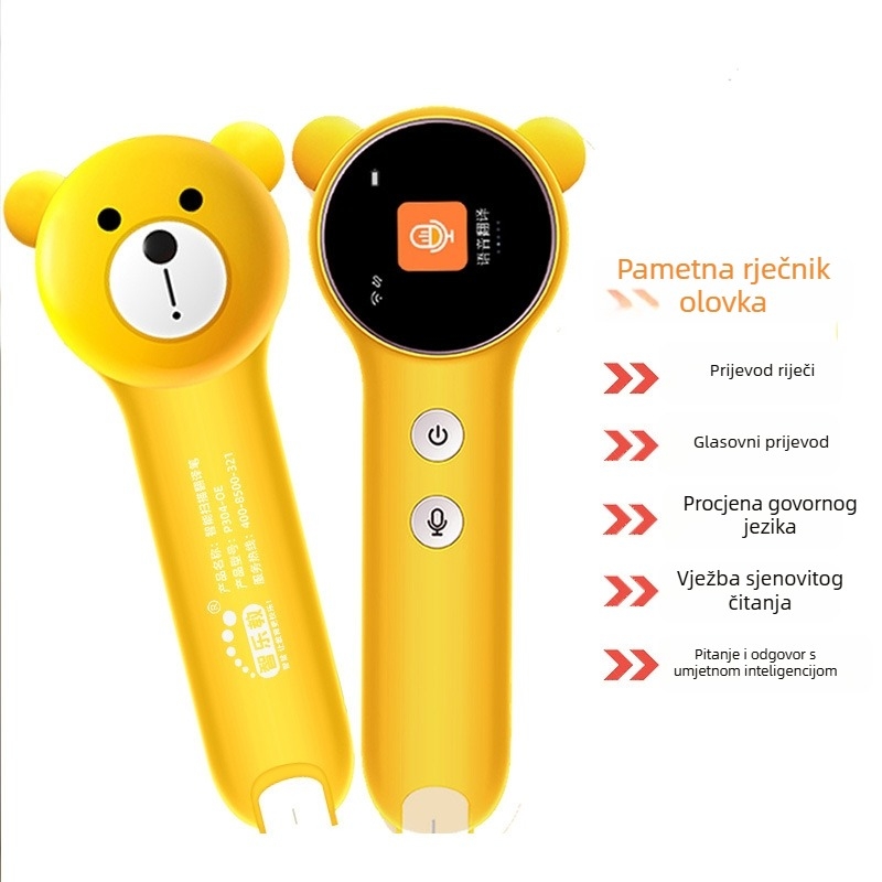 Dječje čitajuće pero za slikovnice s prijevodom, skeniranjem, engleskim rječnikom i inteligentnim pitanjima i odgovorima — Model P304-ce; Punjiva litijionska baterija; Pogodno kao osobni dar; Za školskog druga
