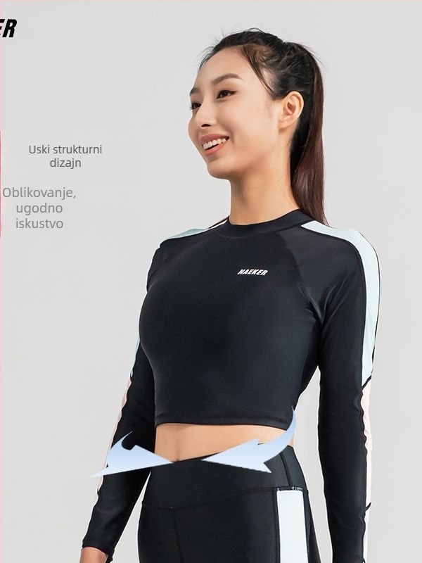 NAEKER Ženski surfsuit – UV zaštita, jednopojasni gornji dio, tkanina od kemijskih vlakana, pogodan za ronjenje