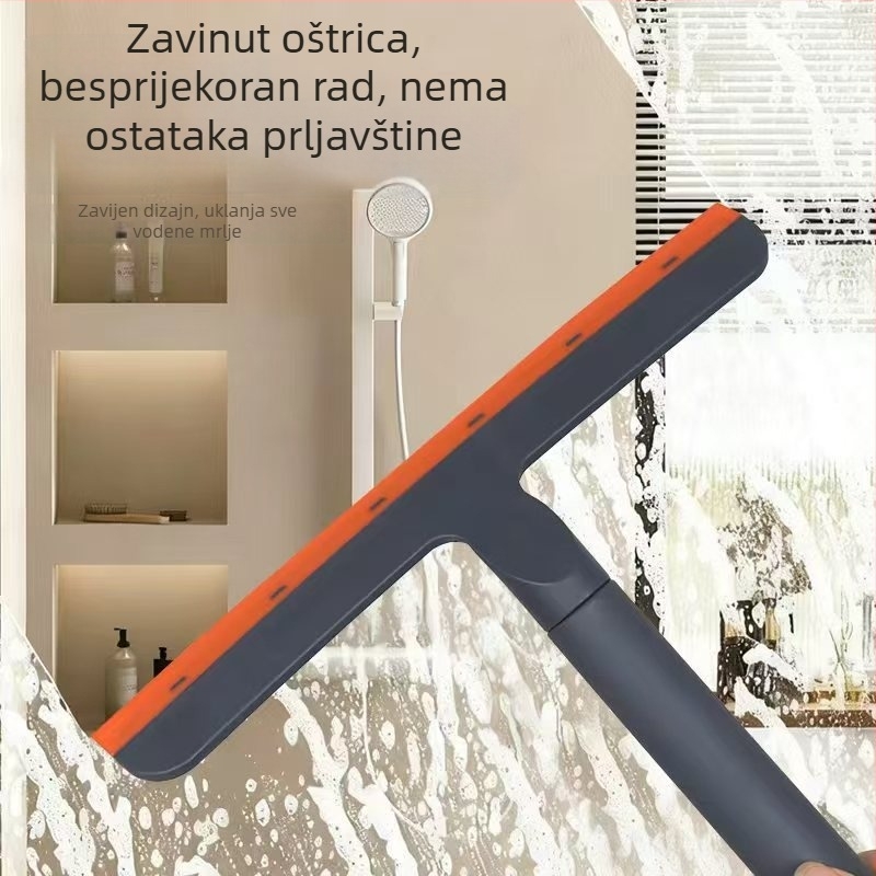 Ručni brisač stakla za kupaonicu – plastični, jednostrana brisanje, za ogledala i umivaonik