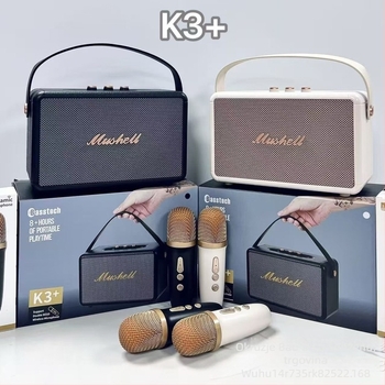 K3+ All-in-One Karaoke zvučnik s Bluetooth 5.3, 20W, frekvencijski raspon 20Hz-20kHz, SNR ≥70dB, ugrađena baterija 1200–2000mAh