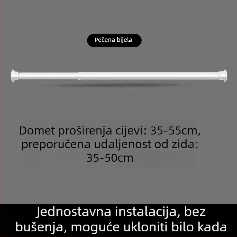 Teleskopska šipka za sušenje odjeće za balkon i kupaonicu, izvučiva zavjesa šipka, unutarnja šipka za vješanje odjeće — Marka: Drugo; Materijal: Drugo; Prilagodljivost: Ne; Stil: Moderno jednostavno