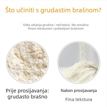 Plastična sita za brašno, ručna, okruglog oblika, 60-mrežna, za pečenje