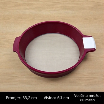 Plastična sita za brašno, ručna, okruglog oblika, 60-mrežna, za pečenje
