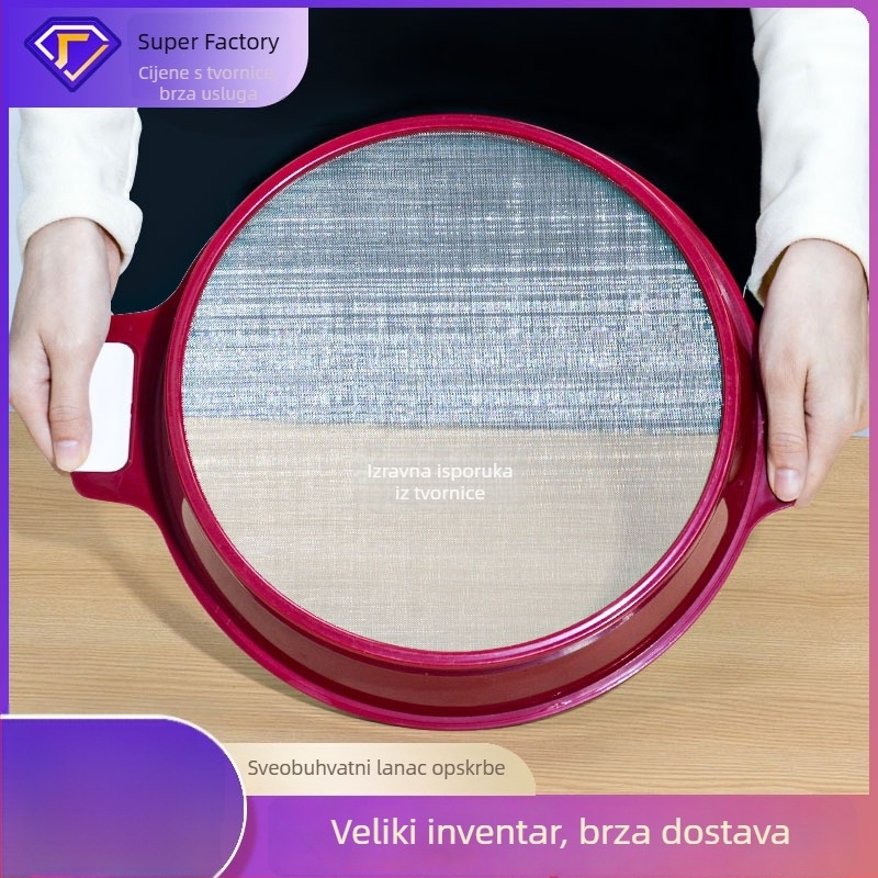 Plastična sita za brašno, ručna, okruglog oblika, 60-mrežna, za pečenje