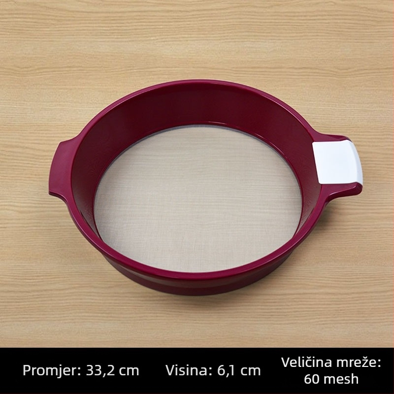 Plastična sita za brašno, ručna, okruglog oblika, 60-mrežna, za pečenje