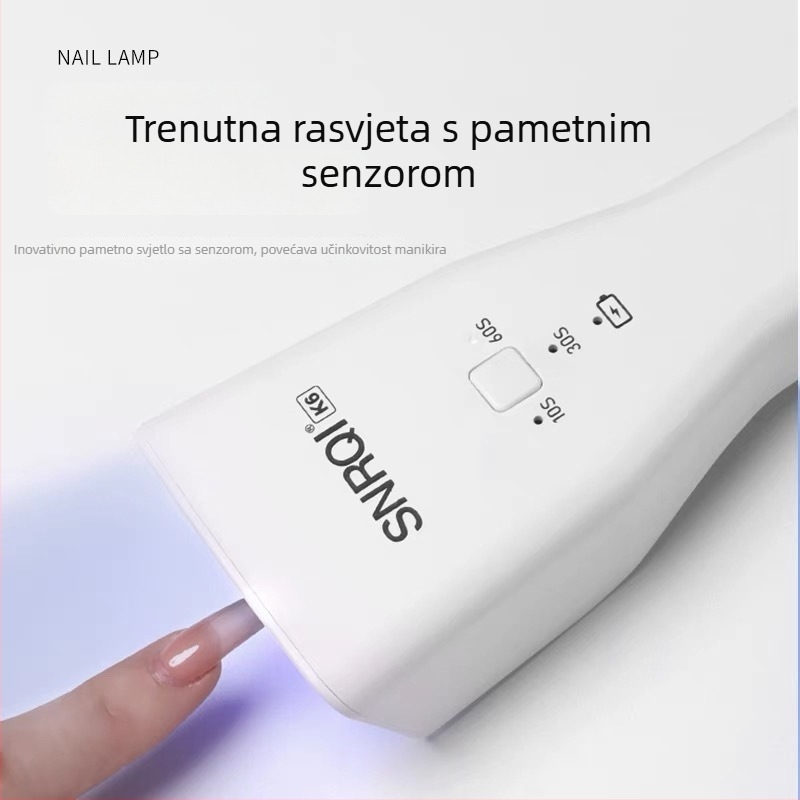 Saiki K6 Prijenosna induktivna lampa za nokte s punjivom baterijom, za salone