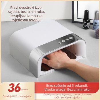 Lampa za nokte s 36 dvostrukim izvorima svjetla, pametan dizajn, brzo sušenje UV fototerapijom, model Z38