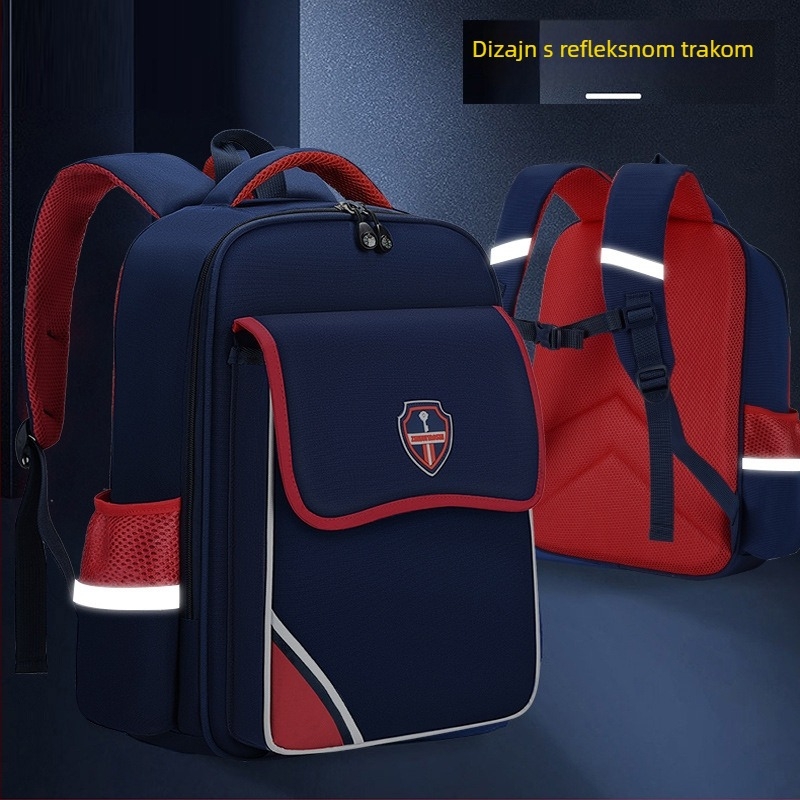 Unisex ruksak za osnovnu školu, lagan, Oxford tkanina, prozračan, vodootporan, kaiševi s zračnim jastucima