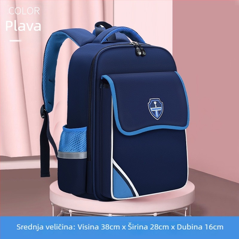 Unisex ruksak za osnovnu školu, lagan, Oxford tkanina, prozračan, vodootporan, kaiševi s zračnim jastucima