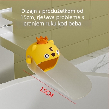 Dječji silikonani produžni nastavak za slavinu – crtić dizajn, protiv prskanja, mogućnost prilagođavanja, tiskani logotip, Father Shield, Little Tiger serija