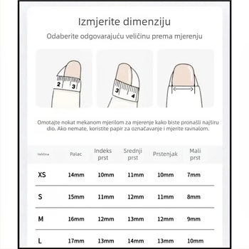 Yihe umjetni nokti za pritiskanje s 3D repom sirene i cat-eye učinkovom, Barokni stil, uklonjivi; uzorak: mašna, leopard print