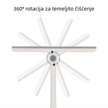 FaSoLa okretni čistač prozora za kupaonicu — ručni kućni alat za čišćenje stakla (PP/TPR), jednostrano brisanje, za kućnu upotrebu