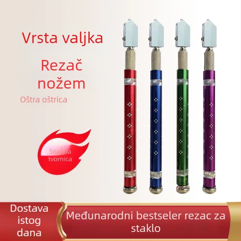 Glava rezanja stakla s dijamantnim vrhom za debelo staklo – rotativno otvaranje, rezanje keramičkih pločica, keramički valjkasti kotačić