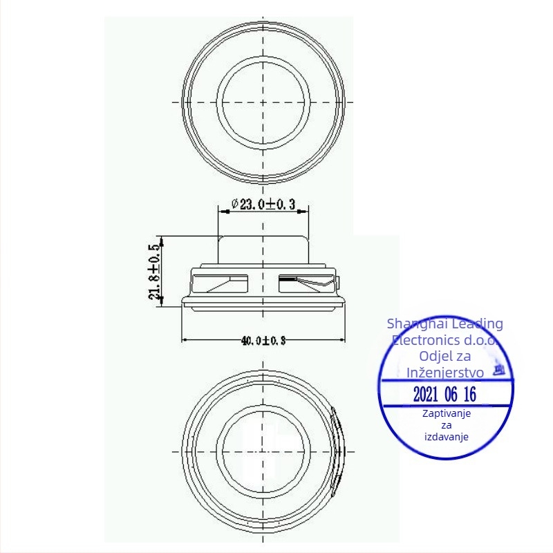 Bluetooth zvučnik s punim rasponom i konusom od vlakna stakla, 4 Ω impedancija, dvostruki magnetski sklop, omnidirekcija, za kućni kino
