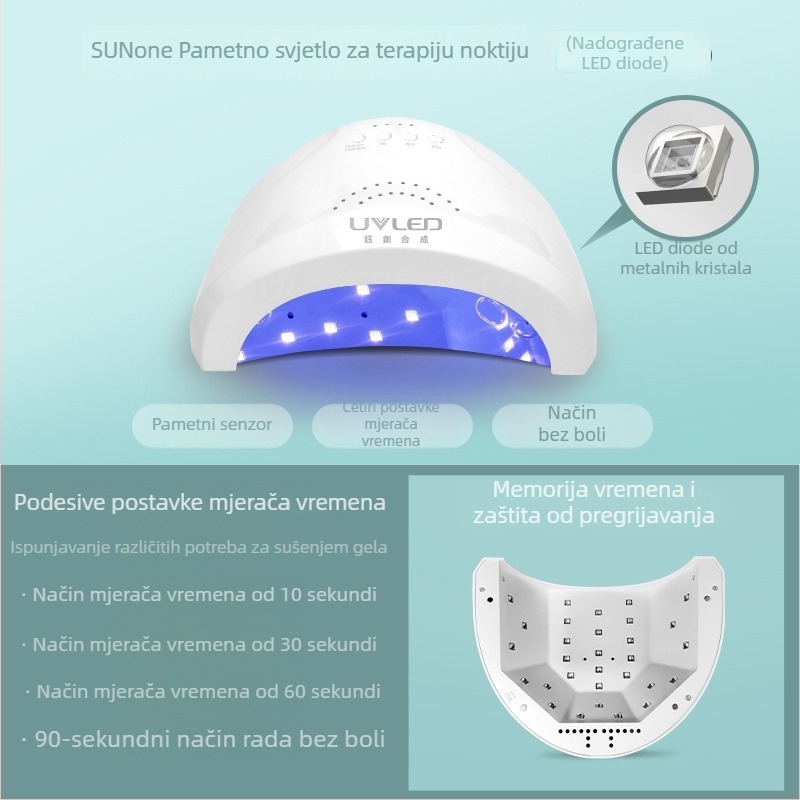 Sunone No.1 UV LED lampa za nokte, 48W, profesionalna salonska lampa za sušenje gel laka