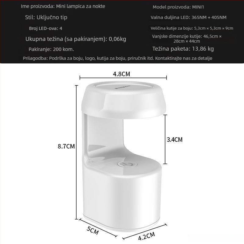Lampa za nokte – osnovno pakiranje, domaća marka, nije uvezeno