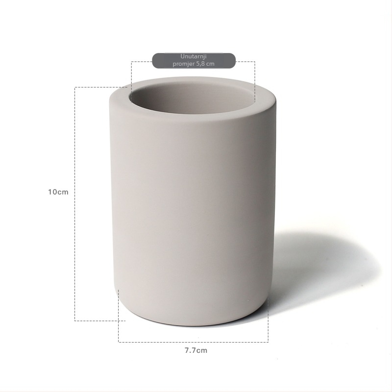 Držač četkice za zube od diatomita za kupaonicu, bez bušenja, upija vlagu, brzo suši, skladištenje