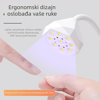 Uređaj za fototerapiju noktiju s inteligentnim senzorom i punjivom baterijom, salonska lampa; Diamond Table Lamp model; Zhejiang podrijetlo; OEM