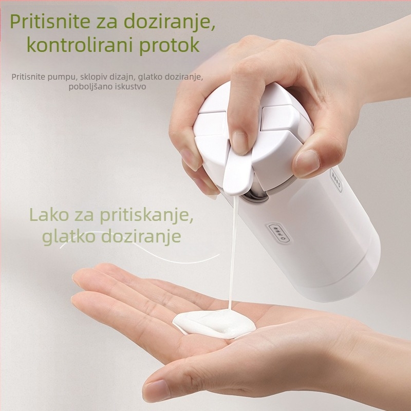 Četiri u jednom putna dozator-bočica, PP materijal, prijenosno skladište kozmetike (šampon i gel za tuširanje)