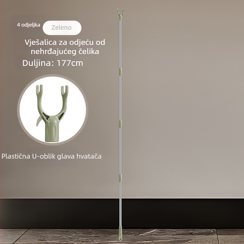 Vješaljka za sušenje odjeće s proširujućom vilicom za balkon, nehrđajući čelik, marka Unique, moderan stil