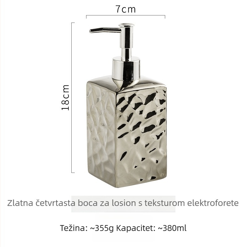 Zi Letter keramička boca s pumpom za hotelske potrebe, 340 ml, bez logotipa