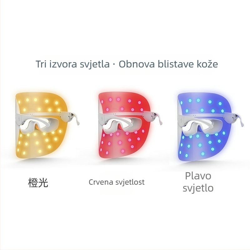 Prijenosna fototerapijska maska za lice za obnovu kože, integrirana baterija 300–500 mAh, IPX6 vodootporna, kućna upotreba