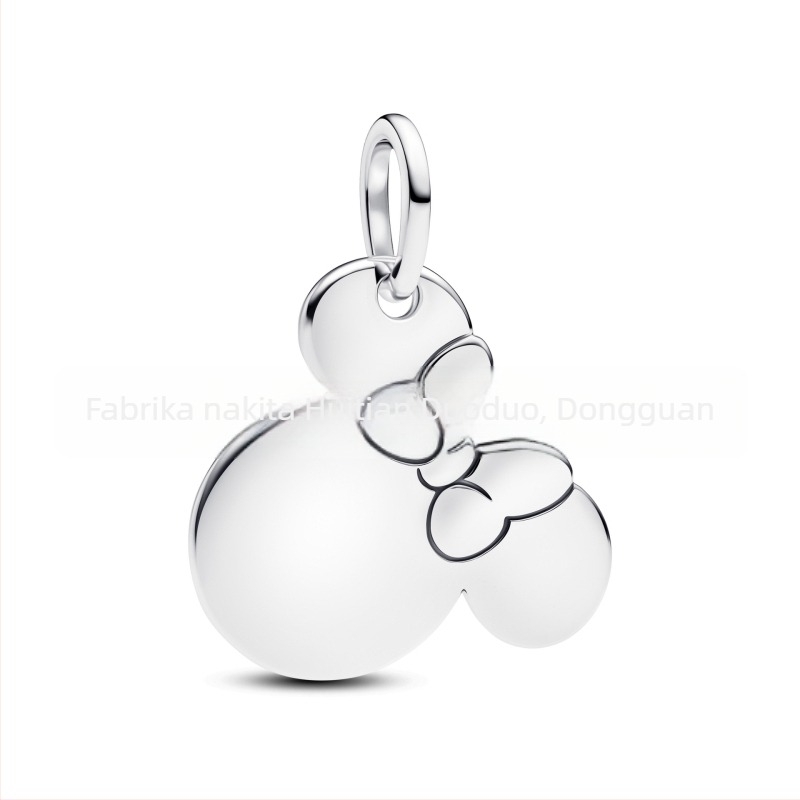 DIY dodaci za nakit: rivete s otiscima životinja, bijeli bakar, elektroplating, monokromatski stil, moderan gradski stil