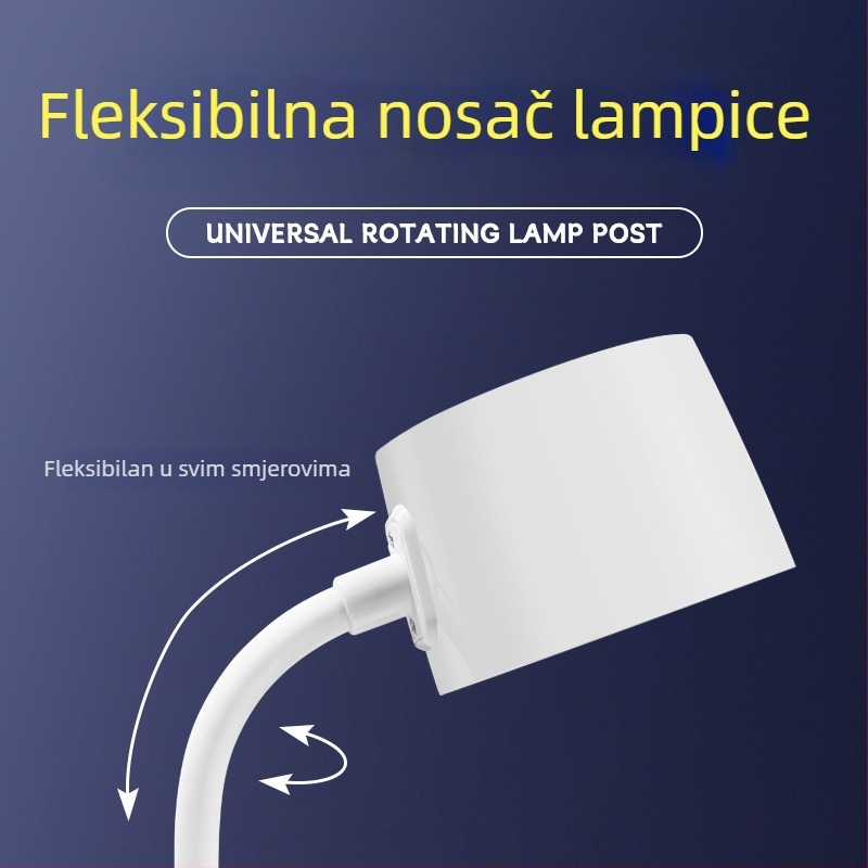 Bežično punjenje stolna lampa s Bluetooth zvučnikom, satom, dodirnim upravljanjem i zaštitom očiju, USB napajanje