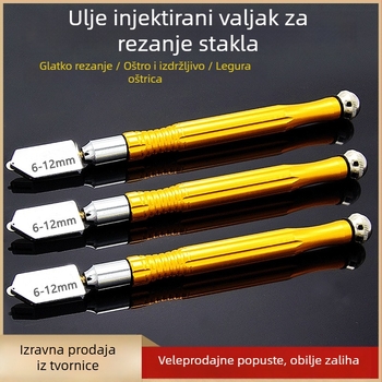 Rezač pločica i staklo s aluminijskom ručkom, dvostrano namijenjeni nož za rezanje ogledala, oštrica od legure, ručni otvorivač rubova pločica