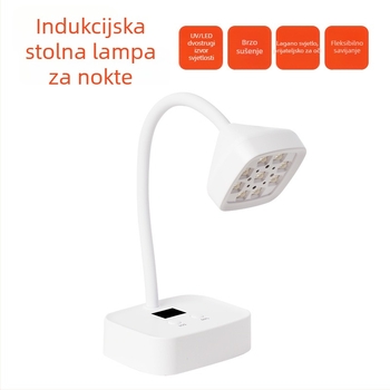 Stolna lampa za nokte sa senzorom, baterijska, dizajn lotosa — Model: Electric storage induction lotus lamp, Brand: Dime