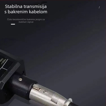 PC karaoke kondenzatorski mikrofon s velikom dijafragmom, ugrađena baterija 1200-2000 mAh, trajanje 8-12 h, SNR ≥100 dB, 1 W