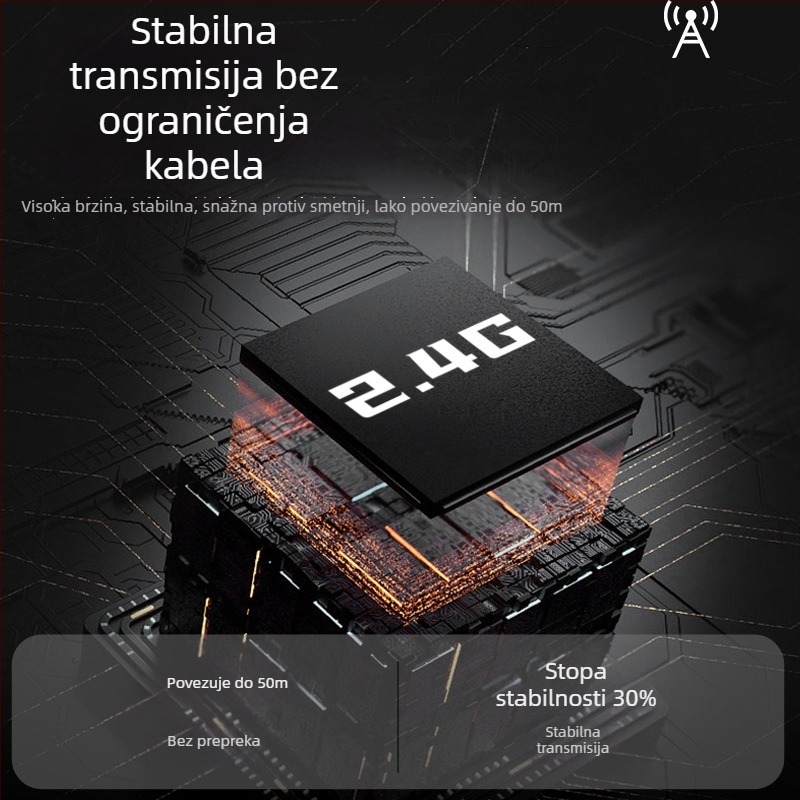 Bežični ručni mikrofon za kućni karaoke | sustav 1–na–2 | zamjenjiva baterija 500–800 mAh | trajanje baterije 8–12 h | SNR ≥70 dB | pokretna zavojnica