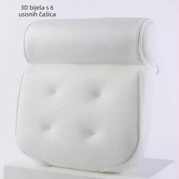 Jastuk za kupanje s 3D mrežicom, usisnim čašicama, protuklizni, poliester, strojno pranje