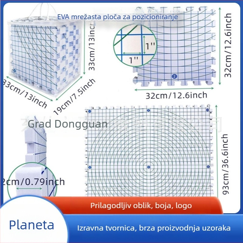 EVA mrežasta ploča za pozicioniranje za tkanje, gustoća 38, tisak, 9 komada, Planet marka