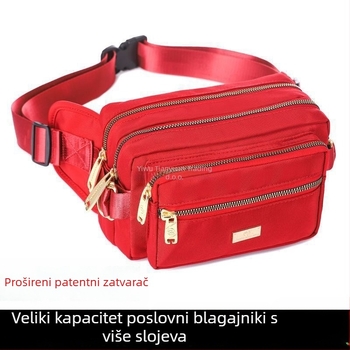 Unisex pojasna torbica od Oxford platna, višedijelni pretinci, pogodna za vožnju biciklom i aktivnosti na otvorenom