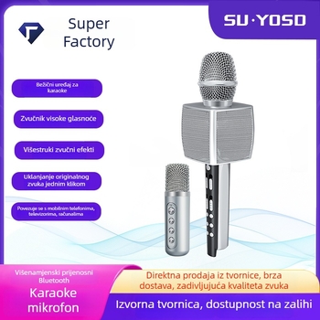 Sve-u-jednom mikrofon i zvučnik za kućne live prijenose, bežični Bluetooth karaoke s mobitelom, model Ys-98