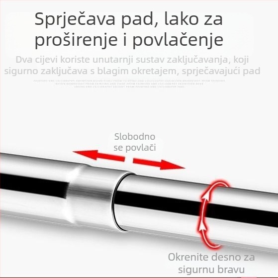 Nerđajući čelični zakrivljeni tuš šip, teleskop, L-oblik dizajn