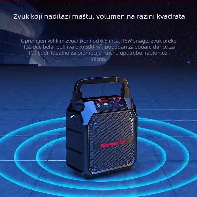 Newman K97 Prijenosni Bluetooth zvučnik – 18W izlaz, Bluetooth 5.0, ugrađena baterija 4000–6000mAh, frekvencijski raspon 100 Hz–20 kHz, SNR ≥75 dB