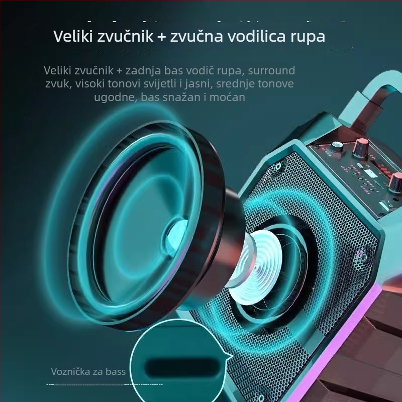 Newman K97 Prijenosni Bluetooth zvučnik – 18W izlaz, Bluetooth 5.0, ugrađena baterija 4000–6000mAh, frekvencijski raspon 100 Hz–20 kHz, SNR ≥75 dB