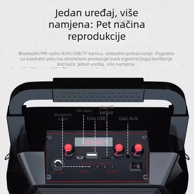 Newman K97 Prijenosni Bluetooth zvučnik – 18W izlaz, Bluetooth 5.0, ugrađena baterija 4000–6000mAh, frekvencijski raspon 100 Hz–20 kHz, SNR ≥75 dB