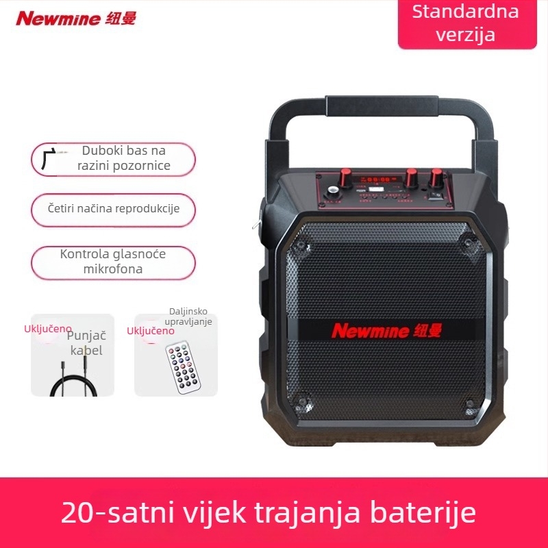 Newman K97 Prijenosni Bluetooth zvučnik – 18W izlaz, Bluetooth 5.0, ugrađena baterija 4000–6000mAh, frekvencijski raspon 100 Hz–20 kHz, SNR ≥75 dB