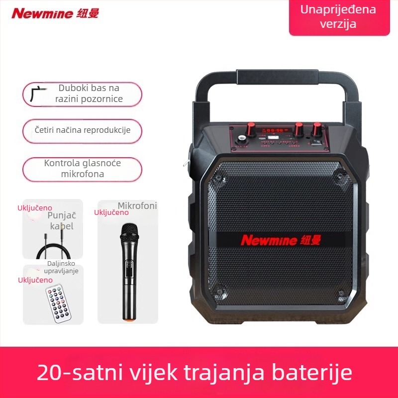 Newman K97 Prijenosni Bluetooth zvučnik – 18W izlaz, Bluetooth 5.0, ugrađena baterija 4000–6000mAh, frekvencijski raspon 100 Hz–20 kHz, SNR ≥75 dB
