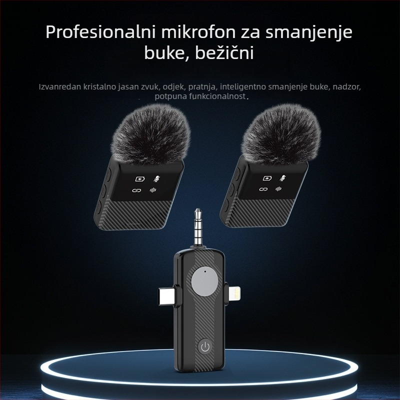 MS11 Bežični lavalier mikrofon, Bluetooth 5.3, Ugrađena baterija 300–500 mAh, Trajanje baterije >12 h, SNR ≥95 dB, za snimanje i prijenos uživo