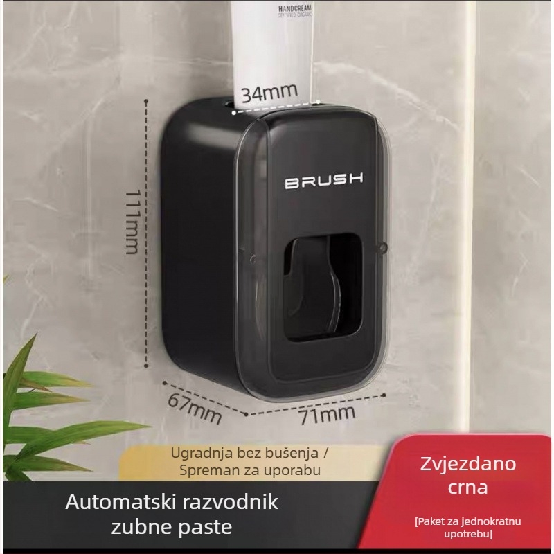 Penny zidni automatski stisnivač za pastu za zube, bez bušenja, potpuno automatski, jedan komad