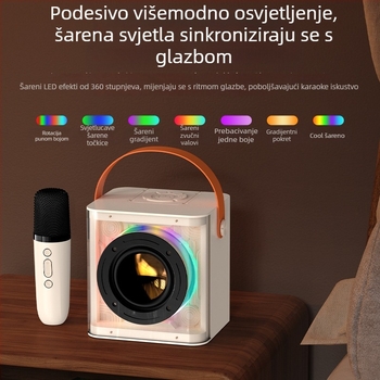 Novo Bluetooth karaokes zvučnik s ugrađenim mikrofonom – prenosni vanjski karaoke sustav